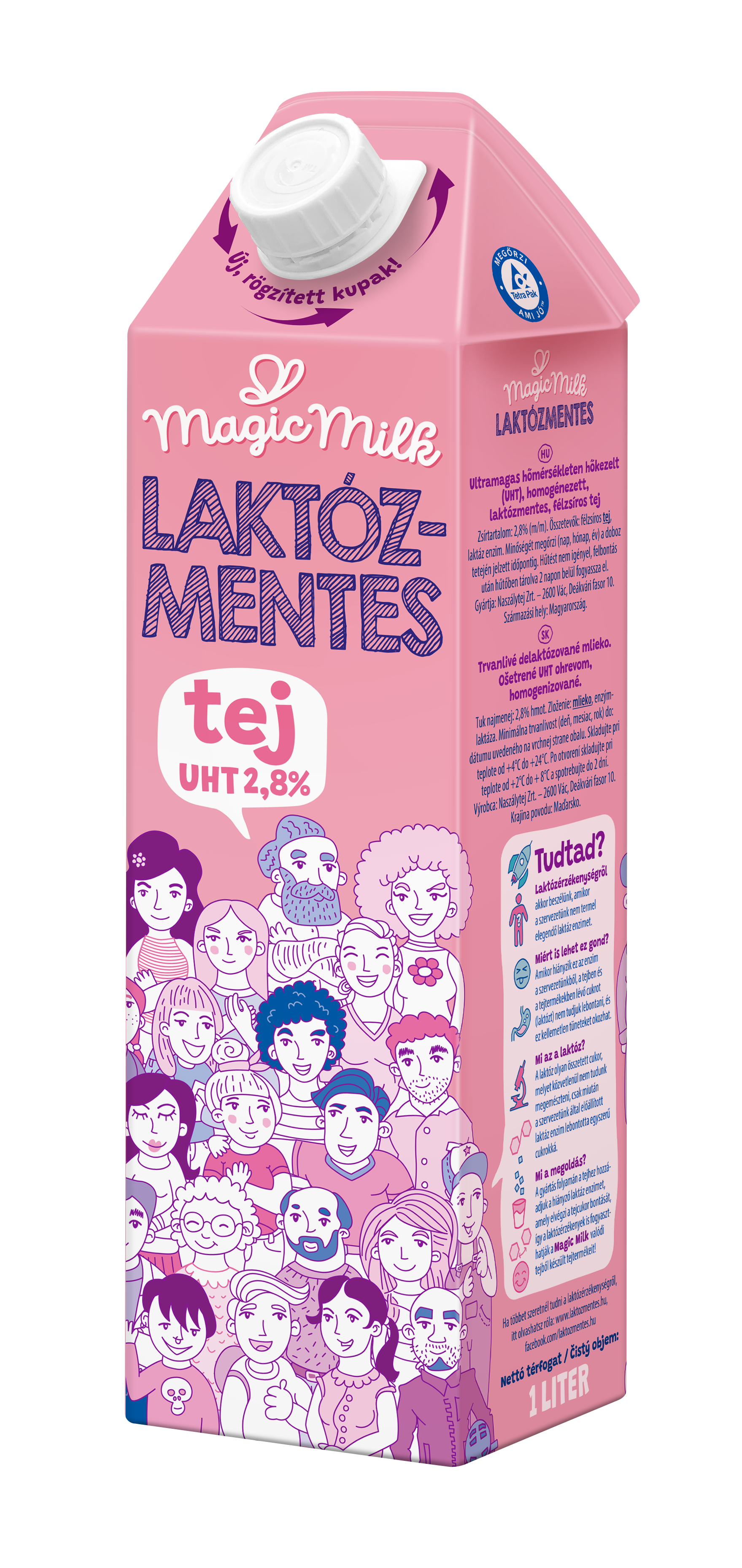 Magic Milk laktózmentes UHT félzsíros tej 2,8% zsírtartalommal 1 liter